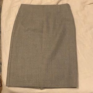 J. Crew Grey Wool Pencil Skirt
